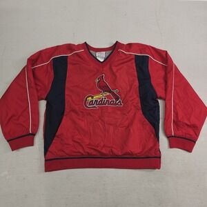 St. Louis Cardinals MLB Jacket Pullover‎ Windbreaker Youth Boys Sz L (11/14) VG+